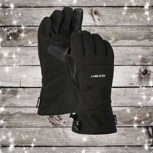 HEAD Ski Gloves Unisex Black Sz L Waterproof Touchscreen Friendly Enhanced Grip